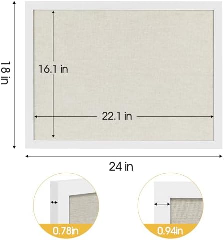AKTOP White Cork Bulletin Board with Linen 18" X 24", 2 Pack - Image 7