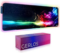 Gerlos RGB Gaming Mouse Pad, Large LED Desk Mat for Gamer, 31.5" x 11.8" by GERLOS