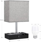 Touch Bedside Table Lamp for Bedroom, 3-Way Dimmable, USB C+A, 2 AC Outlets - Image 6