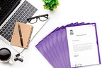 Purple Vinyl Folders, Heavy Duty Plastic Folders with Clear Front Pocket, Doctor Stuff, Letter Size L-Type Document Holder for Home, Office and Medical, Pack of 100 - Image 5