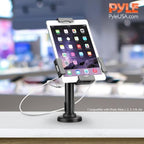 Pyle PSPADLK8 Anti-Theft Tablet Security Stand Kiosk - Table Mount Desktop Tablet Case Holder with Lock, Adjustable Clamp Arm, Internal Cable Routing, for iPad, Kindle, Samsung, Android Tablets - Image 6