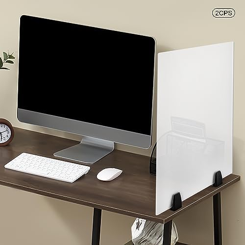 2-Piece Desk Dividers, 24" x 18" Desk Privacy Panels, Frosted Acrylic Office Partitions, Table Divider with Clamps, Privacy Dividers for Schools Office Call Centers Workstation - Image 6