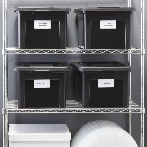 STAPLES Plastic File Box with Snap Lid, Letter/Legal Size, Black, 2/Pk - Image 6