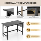 GOFLAME 4ft Conference Table, Mobile Home Office Computer Desk, Meeting Room Table w/Detachable Storage Bag & 2 Headphone Hooks, Rolling Seminar Boardroom Table on Wheels, Black - Image 4