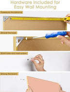 Fabric Bulletin Board 30x20 inches, Golden Aluminum Framed Wall Pin Board - Image 7
