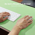 Aothia Faux Leather Desk Mat - Non-Slip PU Leather Desk Blotter, Waterproof Writing Surface, Large Desk Pad for Office & Home (Foam Green, 55" x 24") - Image 4