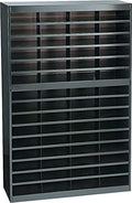Safco 9231BLR E-Z Stor Literature Organizer, 60 Letter Size Compartments, Black by SafcoProducts