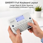 SUPVAN E12 Keyboard & Bluetooth Label Maker with 4 Tapes & Case, White - Image 6