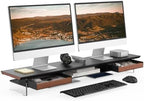 Fenge 42.5-Inch Monitor Stand with 2 Flexible Drawers, Black by Fenge