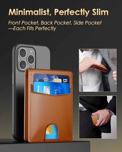 QLD 2026 Wallet for Men - RFID Blocking Slim Minimalist Wallet, Brown - Image 3