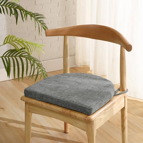 Chair Cushions: Premium High-Density Memory Foam Seat Cushion for Office, Home, & Car - Ergonomic Design for Comfortable Sitting, Relieves Pain & Tailbone Pressure with Non-Slip Bottom, 4 Pack, Gray - Image 3