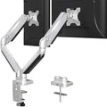 MOUNTUP Dual Monitor Desk Mount, Die-Cast Aluminum Fully Adjustable Double Monitor Arm, Computer Monitor Stand Fits 2 Screen 17 to 32 inch - Each Arm Holds 4.4-19.8LBS by MOUNTUP
