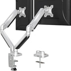 MOUNTUP Dual Monitor Desk Mount, Die-Cast Aluminum Fully Adjustable Double Monitor Arm, Computer Monitor Stand Fits 2 Screen 17 to 32 inch - Each Arm Holds 4.4-19.8LBS by MOUNTUP
