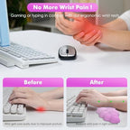 Moko Cloud Wrist Rest for Keyboard and Mouse with Mouse Pad, Pink - Image 3