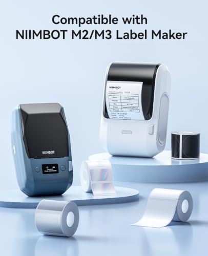 NIIMBOT M2/M3 Thermal Transfer Labels 3 Rolls, 1.57''×0.79'', Black - Image 2