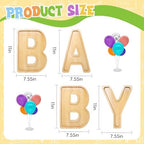 4PCS Baby Charcuterie Board Letters-(with 14 Balloons) Fillable Letter Food Serving Tray for Party Desserts Container Fruit Platter,Reusable for Baby Shower Gender Reveal Birthday Party Décor - Image 3