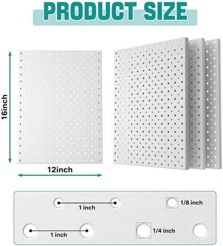 EVERHANGER Metal Pegboard Panels, Heavy Duty Pegboard Wall Organizer - Image 2