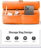 UGREEN Tablet Pillow Stand for Lap Soft Holder Bed with 3 Viewing Angles Adjustable Home Office Accessories Compatible with iPad Pro 13 12 11 10.5 Air Mini 5 4 3 2 Phone 16 15 14 E-Reader Orange - Image 5