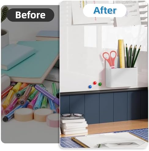 Mabrasse 10p Magnetic Dry Erase Marker Holder,Pen and Eraser Holder for Whiteboard, Magnet Pencil Cup Utility Storage Organizer for Office, Refrigerator, Locker and Metal Cabinets (10 Pack) - Image 3