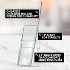 Azar Displays 252012-100PK Acrylic Trifold Brochure Holder Plastic Counter top Organizer 100-Pack, Clear - Image 5