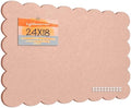 Scalloped Bulletin Board 24x18 inches, Decorative Felt Pin Board for Wall by Lightomorrow
