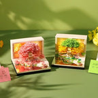 3D Calendar 2027,3D Memo Pad Time Piece Calendar 2027 Creative Desk Calendar Art Paper Sculpture Tree House, 2027 Tear Off Calendar DIY Decorative Gift - Image 6