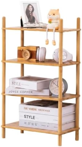 4‑Tier Bamboo Coffee Bar Organizer, Countertop Display Stand Shelf,Natural - Image 3