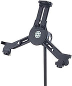 K&M - Konig & Meyer 19790.516.55 - Universal Tablet iPad Holder for Mic Stand - Switch Landscape to Portrait - Professional Grade for all Musicians - Studio or Remote Home Use - German Made - Black by K%C3%B6nigMeyer