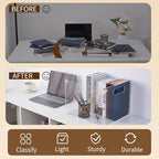 Clear Acrylic File Organizer, with Handles – Easy Assembly Required, Acrylic File Holder for Office, Letter/A4 Documents, Magazines & Binders – Fits Standard 8.5"x11" Paper Perfectly - Image 5
