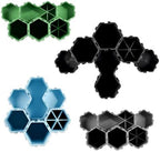 Glassboard Studio Hexaflex Organizer Set - Pen and Pencil Holder for Desk, Versatile Hexagon Design, Adjustable Dividers, 12 Color Options - Desk and Office Organization (Seaside Teal) - Image 7