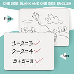 30 Pack Small White Boards, 9"x12" Double Sided Personal Dry Erase Boards Portable Handheld Whiteboards for Kids, Students, Teacher School, Include 30 Markers, 30 Erasers, 30 Pen Clips - Image 2