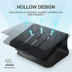 Laptop Stand, Aluminum Notebook Holder Riser Heat-Vent for MacBook Air/Pro, Dell, HP, Lenovo, Microsoft Surface, Samsung 11-16 inches Notebook (Black) - Image 5