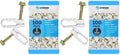 STEREN Coaxial Cable Clips - Cable Holder - Wire Clips - Siding Clips for Hanging - Cord Holder for Desk - Cable Clamps (White, 100 Count - Dual Screw) (Pack of 2) by STEREN