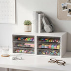 WOPITUES Wooden Desk Organizer with 3 Drawers & a Total of 5 Dividers,White - Image 7