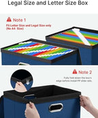 Oterri File Box Large 1-Pack Hanging Organizer for Letter/Legal-Size Folder - Image 4