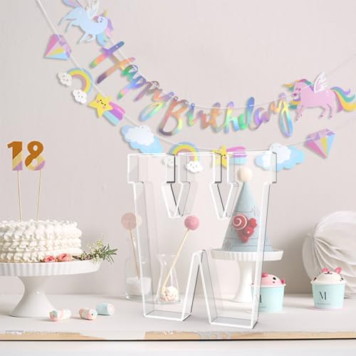 13.8" Acrylic Letter Charcuterie Tray,Fillable Alphabet Box (Letter W) - Image 4