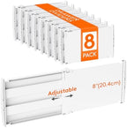 Lifewit 8" Tall Drawer Dividers, Adjustable Deep Drawer Organizer Clothes by Lifewit