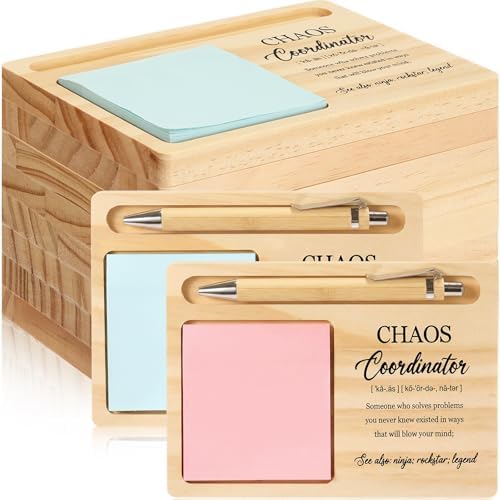 10 Pcs Back to School Teacher Appreciation Gifts Bulk Wooden Sticky Note Holder Motivational Thank Your Gift Inspirational Sticky Notes for Teacher Back to School (Coordinator) by Unknown