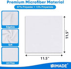 UNIMADE Shop Towels Rags, 150 Pack Reusable Shop Rags Bulk Microfiber Cleaning Cloth Lint Free Cleaning Towels for Car Kitchen Automotive Bar Mechanic Restaurant Garage, 11.5"x 11.5", White - Image 2