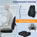 Car Seat Cushion with Lumbar Support, Memory Foam for Long Driving - Image 3