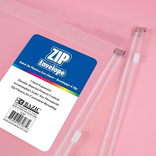 BAZIC Products Clear Zip Envelope, A4/Letter, 24-Box - Image 6