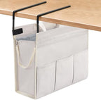 MASTLU Under Desk Hanging Storage Bag, Desk Organizer Storage, Office Side Storage Bag, Compatible with A4 Files, Detachable Handle Design, No Assembly Required, for Office Home School (Beige) by MASTLU