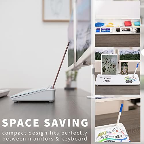 VIVO White Glass 16 x 7 in Dry Erase Board with Storage, DESK-WB16A - Image 6