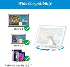 PlusAcc Stand for iPad & Show 15/21 & Tablet, Adjustable Tilt Holder, White - Image 2