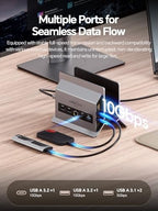 USB C Docking Station Dual Monitor 4K@60Hz, Laptop Dock with Vertical Stand - Image 6