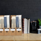 24 Pcs Cardboard Magazine File Holders Paper Magazine Book Bin Box - Image 3