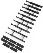 SpaceAid Bamboo Drawer Dividers with Inserts and Labels, Kitchen Adjustable Drawer Organizers, Expandable Organization for Home, Office, Dressers, 10 Dividers with 24 Inserts (17"-22" Black) by SpaceAid