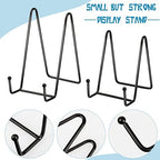 Hoteam 20 Pack Plate Stands for Display, Metal Photo Frame, Black - Image 3