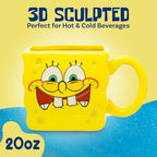 Silver Buffalo Spongebob Squarepants Face, 3D Sculpted Mug, 20oz - Image 2