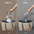 tomtoc Electronic Organizer Travel Case, Dual Compartment Tech Organization - Image 3